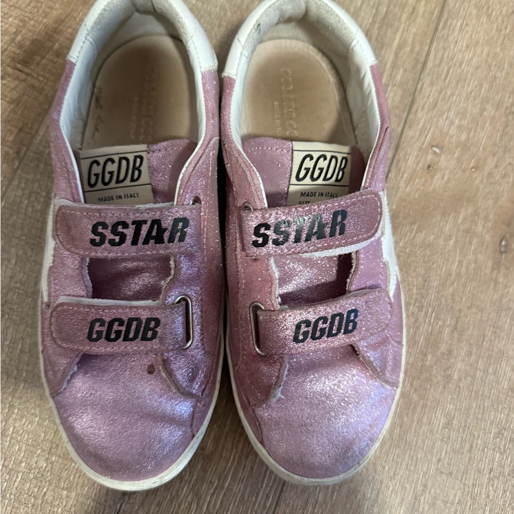 Golden Goose Pink Sneakers Shimmering Casual Style